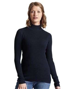 Pendleton Black Silk Blend Mock Turtleneck Sweater XL